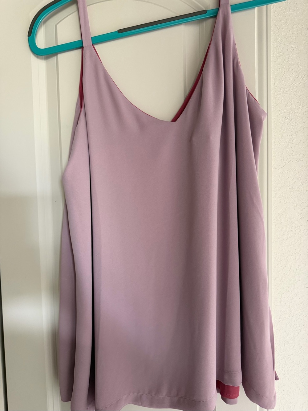 Lavender Pink Reversible Spaghetti-Strap Cami 1X